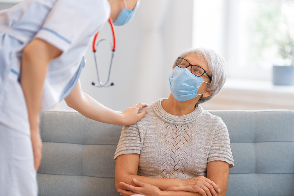 Nurse Checking Resident