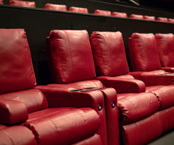 Movie Theatre Room Row Of Reclining Chairs | Heritage Waterside Movie Theatre Room - Row Of Reclining Chairs