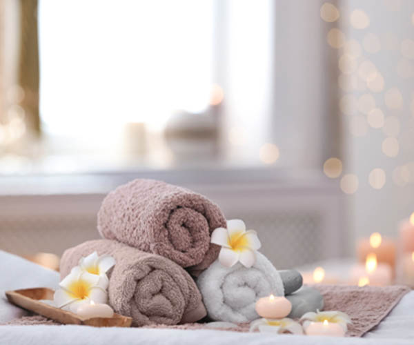 Wellness Spa New | Heritage Waterside Towel And Candles